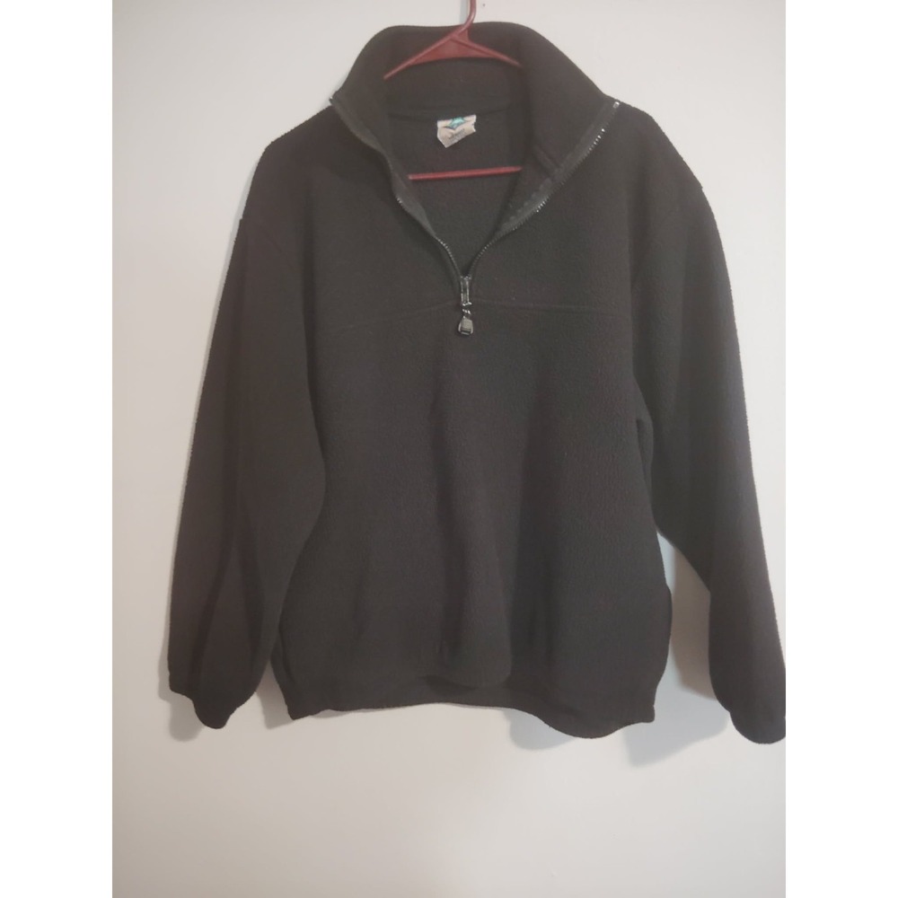 Colorado Timberline Men's Black Polyester 1/4 Zip Pullover Fleece Jacket Size M